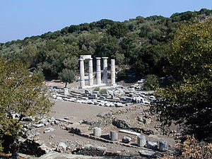 General view of the remains of Hieron, from the southwest {site number 13}