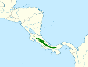Distribución geográfica del churrín plateado.