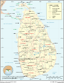 Sri Lanka Map, with railways