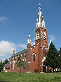 St. Anthony Catholic Church, a landmark in the township