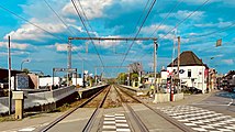 Overweg aan het station