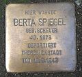 Stolperstein für Berta Spiegel (Buchheimer Straße 6)