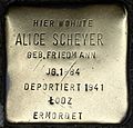 Stolperstein für Alice Scheyer (Maria-Hilf-Straße 17)