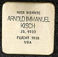 Stolperstein für Arnold Immanuel Kisch (Kaesenstraße 19)