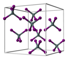 Kristallstruktur von Zinn(IV)-iodid _ Sn4+ 0 _ I−