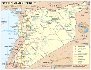 An enlargeable map of the Syrian Arab Republic