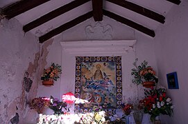 Ermita de La Aparecida (Villel, Teruel), interior del oratorio (2017).