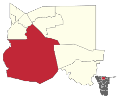 Karte Omuthiya (Wahlkreis) in Namibia