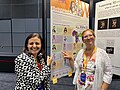 With Maryana Iskander, CEO of WMF, at the poster session, pointing at her podcast record