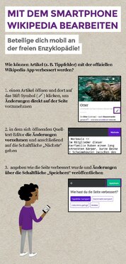 Wikipedia 'how to edit on mobiles' flyer (German)