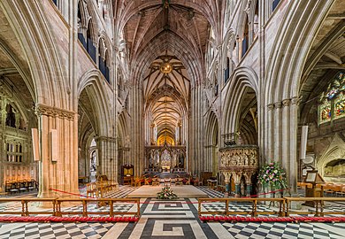 the eastern end of the nave and the pulpit area