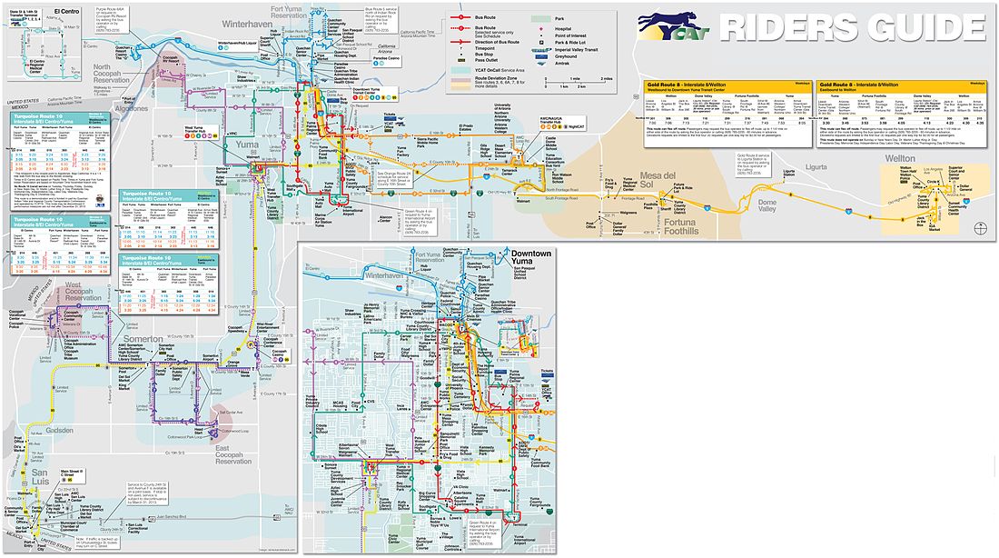 YCAT System Route Map - Effective January 14, 2013