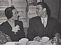 A cena con l'étoile francese Yvette Chauvirée a Roma (metà anni '50).