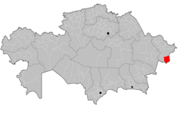 Distretto di Zajsan – Localizzazione