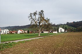 Dorf mit Kirche