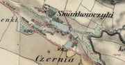 Shmankivchyky on the Austrian topographic map, 1861-1864.