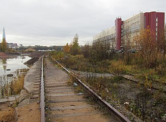 Пересечение с железнодорожной веткой к Приморской котельной