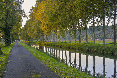 Le canal de Lalinde dans sa portion appelée « aqueduc du port de Lanquais ».