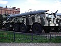 9T29 transporter carrying a 9M21 missile for a 9K52 Luna-M missile complex in Saint Petersburg Artillery museum