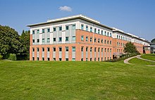 "A" block, one of several modern buildings added to the estate as part of the IBM Hursley development laboratory A Block, IBM Hursley Laboratory - geograph.org.uk - 967976.jpg