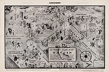 A 1933 map of nightclubs in Harlem, showing Savoy Ballroom, Cotton Club, Smalls Paradise and others. A night-club map of Harlem LOC 2016585261.jpg