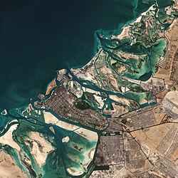 Satellitenbild Abu Dhabis, 2019