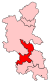 A medium constituency stretching from the centre to the southwest of the county.