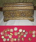 Reliquary at Blessed John XXIII National Seminary with relics from St. James, St. Matthew, St. Philip, St. Simon, St. Thomas, St. Stephen and other saints