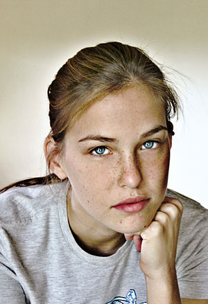 Israeli model Bar Refaeli, at 18 years old