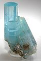 The pale blue color of aquamarine (beryl var.) is attributed to Fe2+