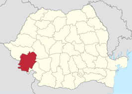 Locatie van district Caraș-Severin in Roemenië
