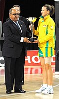 Sharelle McMahon, 1998–2011, 118 caps, 2002 and 2003 Australian International Player of the Year. 2019 Australian Netball Hall of Fame Inductee.