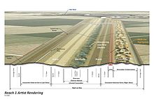 A rendering of what the channel portion of the FM Area Diversion Project may look like.