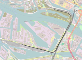 Spoorlijn Hamburg Kai rechts - Hamburg Süd op de kaart