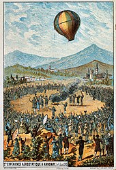 First public hot air balloon demonstration by the Montgolfier brothers, 4 June 1783 Early flight 02562u (2).jpg