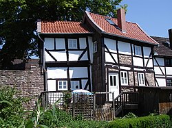 Medieval wall and timbered houses in Dassel