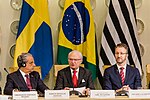 Kungen under deltagandet i Brazil-Sweden Business Forum i São Paulo 2017.