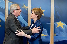 Sturgeon and Jean-Claude Juncker, President of the European Commission in Brussels, 2017 FM meets with Juncker.jpg