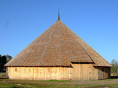 Completed Reconstruction of the Historic Round Barn.