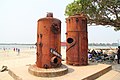 Historische Gaskessel am Strand von Fort Kochi