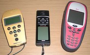 GPS receivers come in a variety of formats, from devices integrated into cars, phones, and watches, to dedicated devices such as those shown here from manufacturers Trimble, Garmin and Leica (left to right).