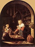 Painting: 'The Grocer's Shop,' 1647 Gerard Dou - The Grocer's Shop - WGA06636.jpg