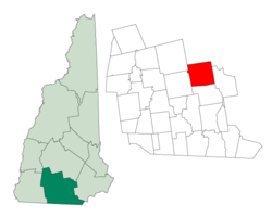 Location in شهرستان هیلزبرو، نیوهمپشایر