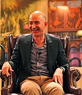 In 2021, Jeff Bezos was the richest person in the world. Jeff Bezos' iconic laugh.jpg