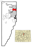 Location in Jefferson County and the state of Colorado