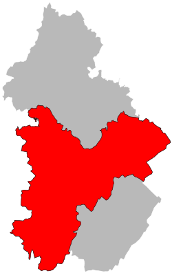 Map of the arrondissement of Lons-le-Saunier within Jura