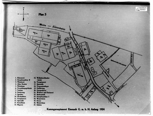 Kammgarn Lageplan 1924