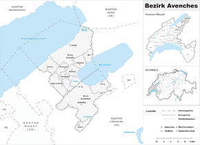 Karte von District d'Avenches