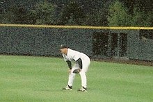Walker in the outfield at Coors Field in 2001 Larry Walker (cropped).jpg