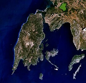 Вид на остров из космоса
